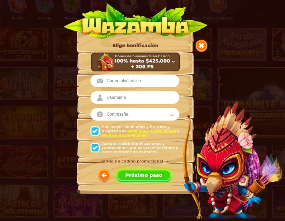 Wazamba Casino Registro